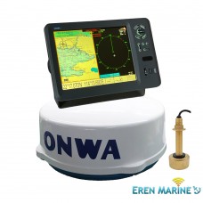 Onwa 12 inc Gps Chartplotter 48NM Radar Balık Bulucu AIS